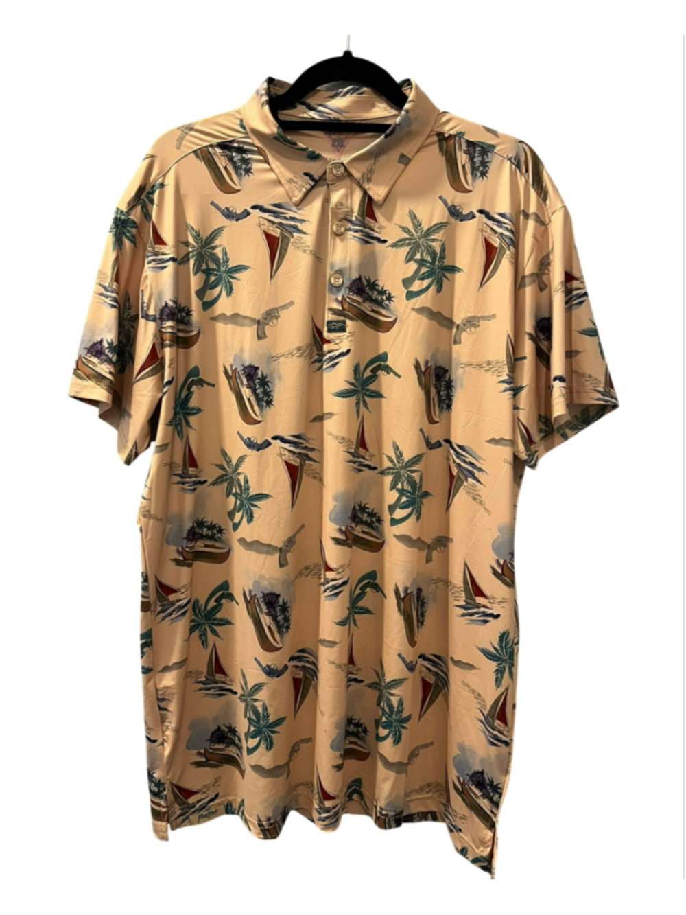Retro Rifle The Bueller Performance Golf Polo Shirt Mens Size 2XL Discontinued